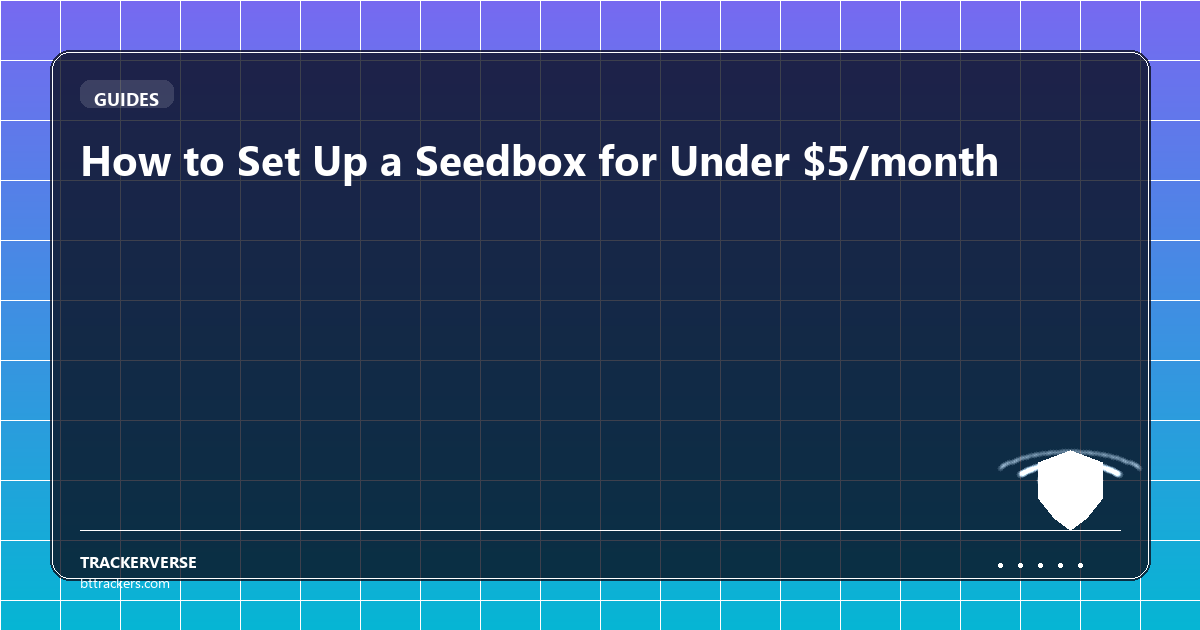 How to Set Up a Seedbox for Under $5/month
